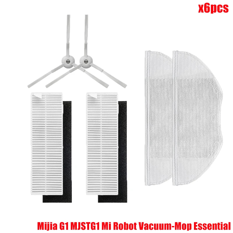 For Xiaomi Mijia G1 MJSTG1 Mi Robot Vacuum Mop Essential Vacuum Cleaner Side / Main Brush Cover Hepa Filter Mop Cloth Parts Beauty World Shop