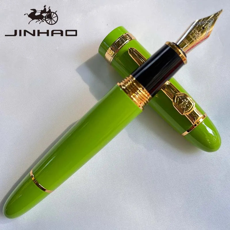 1 PCS JINHAO 159 Classic Design SIlver Trim Calligraphy Iridium Business Pen With Converter Beauty World Shop