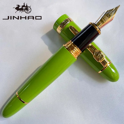 1 PCS JINHAO 159 Classic Design SIlver Trim Calligraphy Iridium Business Pen With Converter Beauty World Shop