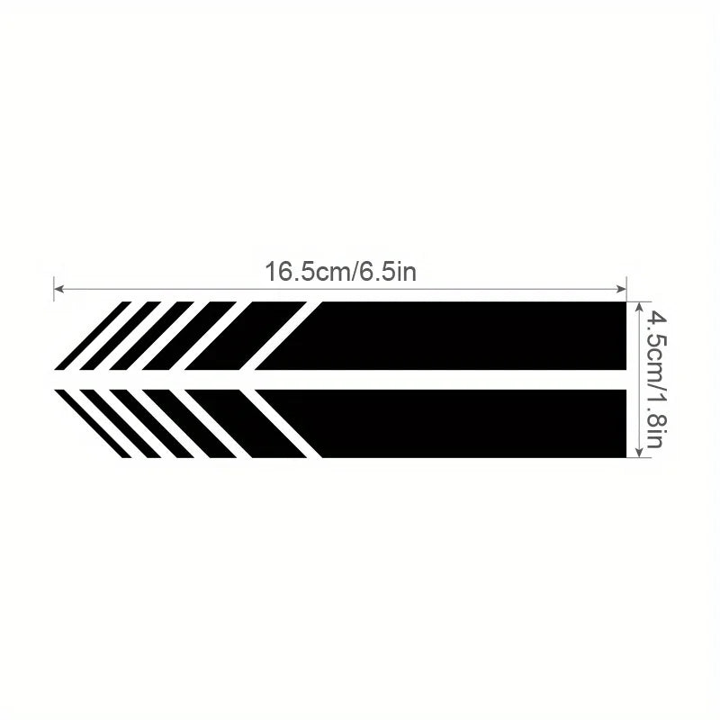 JDM Reflective Car Stickers - Classic Stripes Vinyl Decals, Self-Adhesive for Easy Install - Fit Any Car Body - Waterproof, 4pcs Beauty World Shop