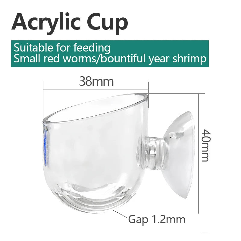 Aquarium Decoration Plant Cup Pot Acrylic Aquatic Plant Cup With Suction Holder Planting Cylinder Cup Aquarium Decoration tool Beauty World Shop
