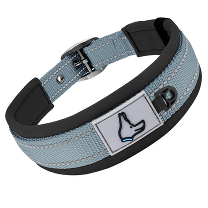 Padded Dog Collars for small Medium large Dogs Reflective Wide Pet Collars Adjustable Heavy Duty Nylon Neoprene Dog Collar Beauty World Shop