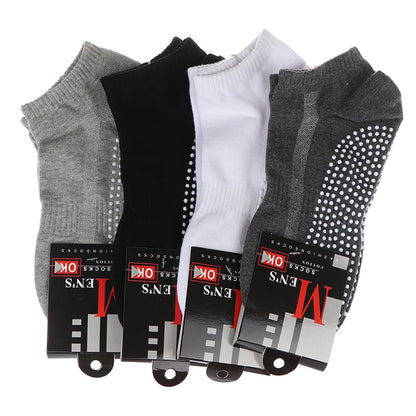 1pair Men's Cotton Non-slip Yoga Socks With Grips Breathable Anti Skid Floor Socks For Pilates Gym Fitness Size 39-44 Beauty World Shop
