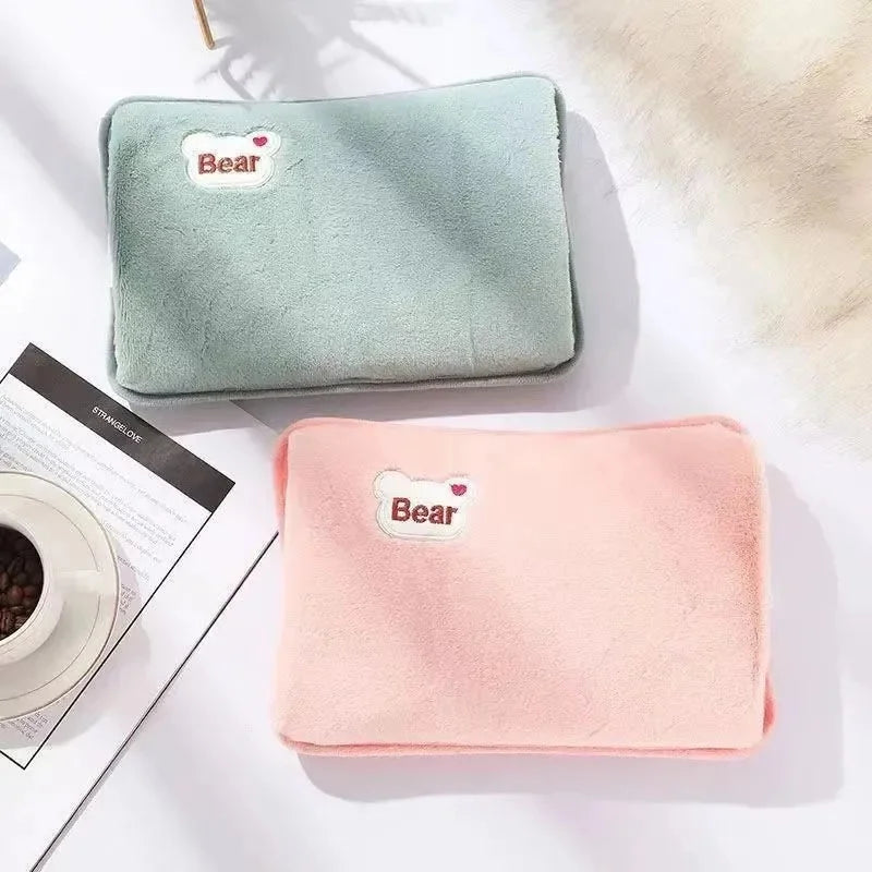 European standard plug winter warm handbag hot water bag, reusable plush electric water bag, charging heating water bag Beauty World Shop