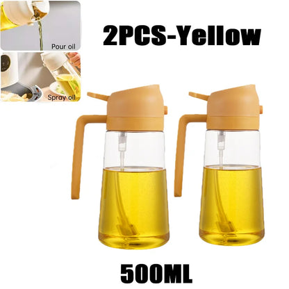 200/300/500ml Oil Spray Bottle BBQ Cooking Olive Oil Sprayer Plastic Baking Oil Spray Empty Bottle Vinegar Bottle Or  Oil brush Beauty World Shop