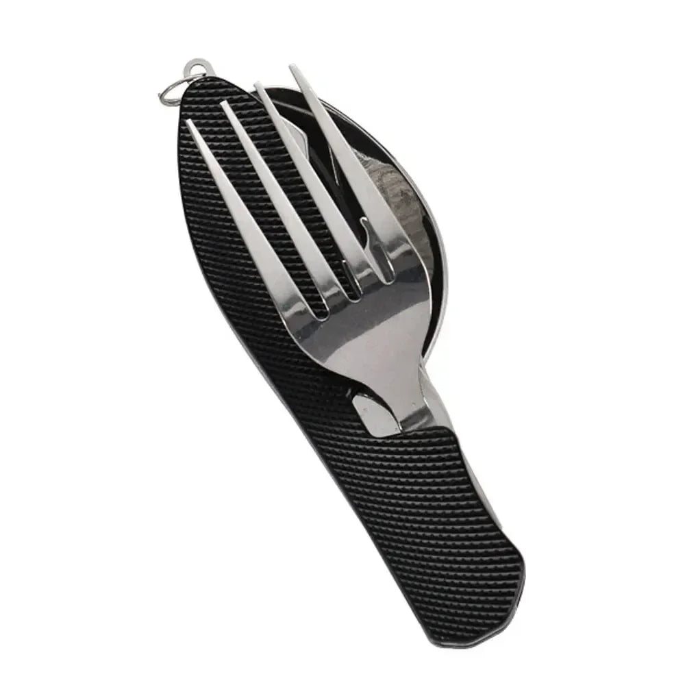 Foldable Camping Utensil Set - Multi-Functional Knife, Fork, Spoon Combo For Outdoor Activities And Sports Camping Picnic Travel Beauty World Shop