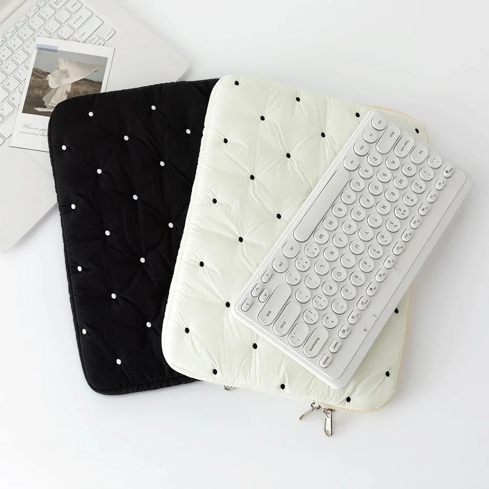 Laptop bag for macbook air 13 case 13-14 Inch puffy notebook pouch 15-16Inch Cute laptop sleeve 9-11 Inch Tablet Sleeve girl bag Beauty World Shop