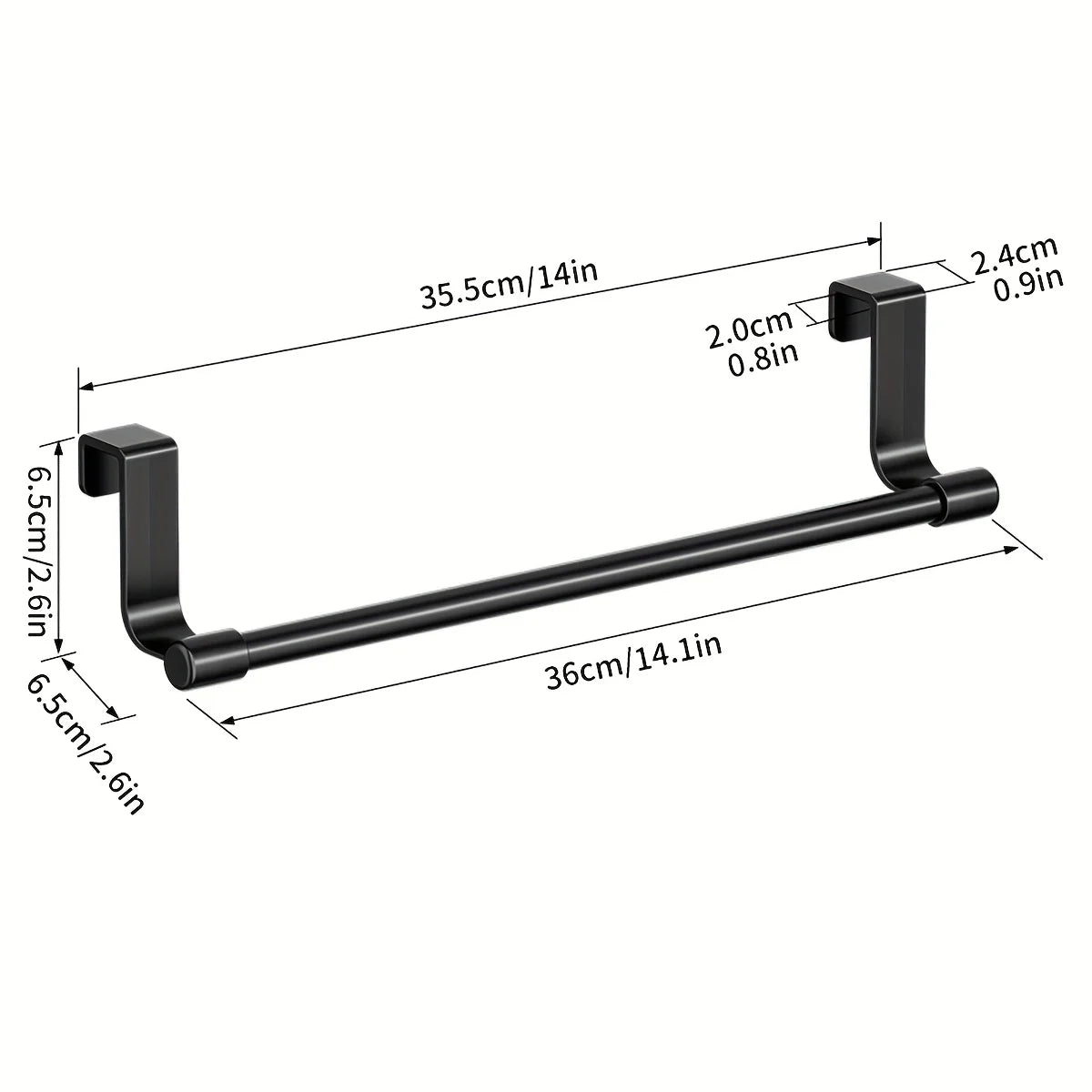 Wall Mounted Kitchen Cabinet Towel Rack - A Space Saving Cloth Rack Suitable for Homes and Bathrooms,No Drilling Required Beauty World Shop