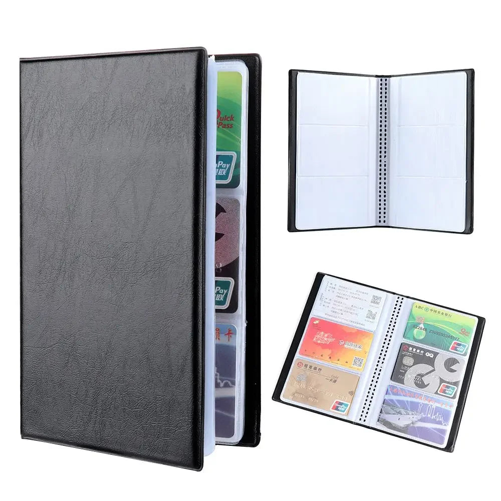 40/120/180/240/300 Cards ID Credit Card Holder Book Case Organizer Leather Business Cards ID Credit Card Holder Case Cards Album Beauty World Shop