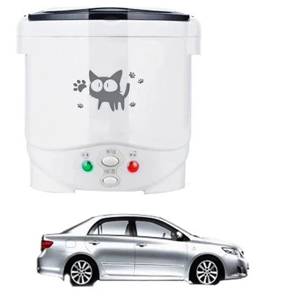Electric Mini Rice Cooker Portable MultiCooker Household Rice Cookers 12V 24V 220V Pot Cooking Machine Pans For Car Truck Home Beauty World Shop