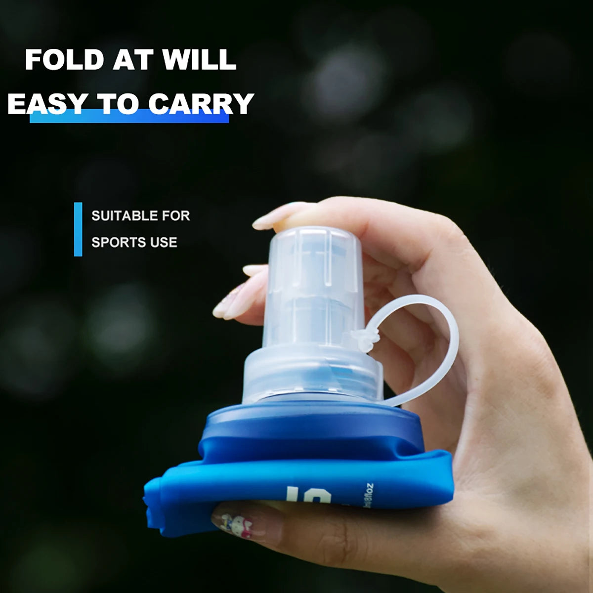 1pc150ml/250ml/500ml Outdoor Collapsible Silicone Bite Size Water Bottle Running Camping Hiking Travel Convenient Water Bottle Beauty World Shop