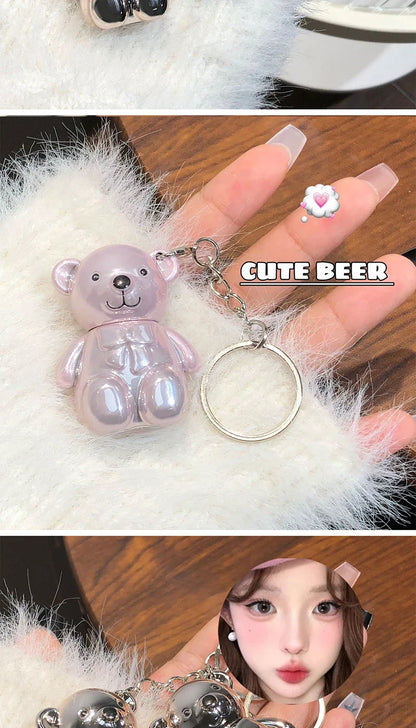 ART VALUE Bear Doudoun Velour Lip Clay matte Mist Face with White grey pink keychain lip glaze Beauty Trend Shop