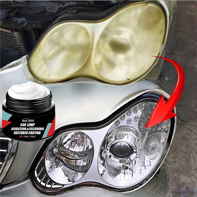 Car Headlight Restoration Polishing Kit - Scratch Remover & Oxidation Cleaner Repair Paste for Headlamp Assembly Beauty World Shop