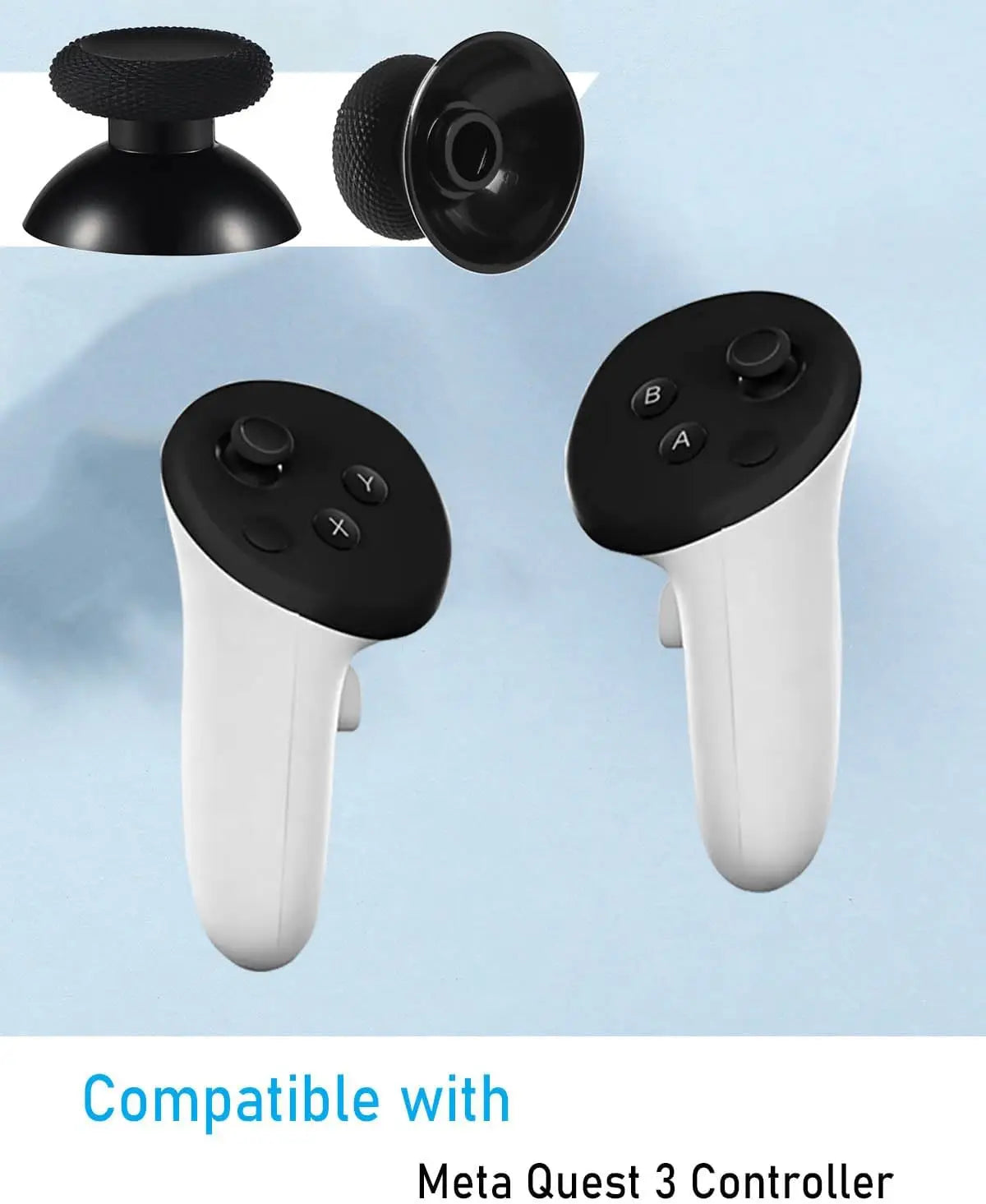 Thumbsticks for Oculus Quest 2 Controller Joystick Replacement Kit for Meta Quest 2 Thumbstick Caps with Tools