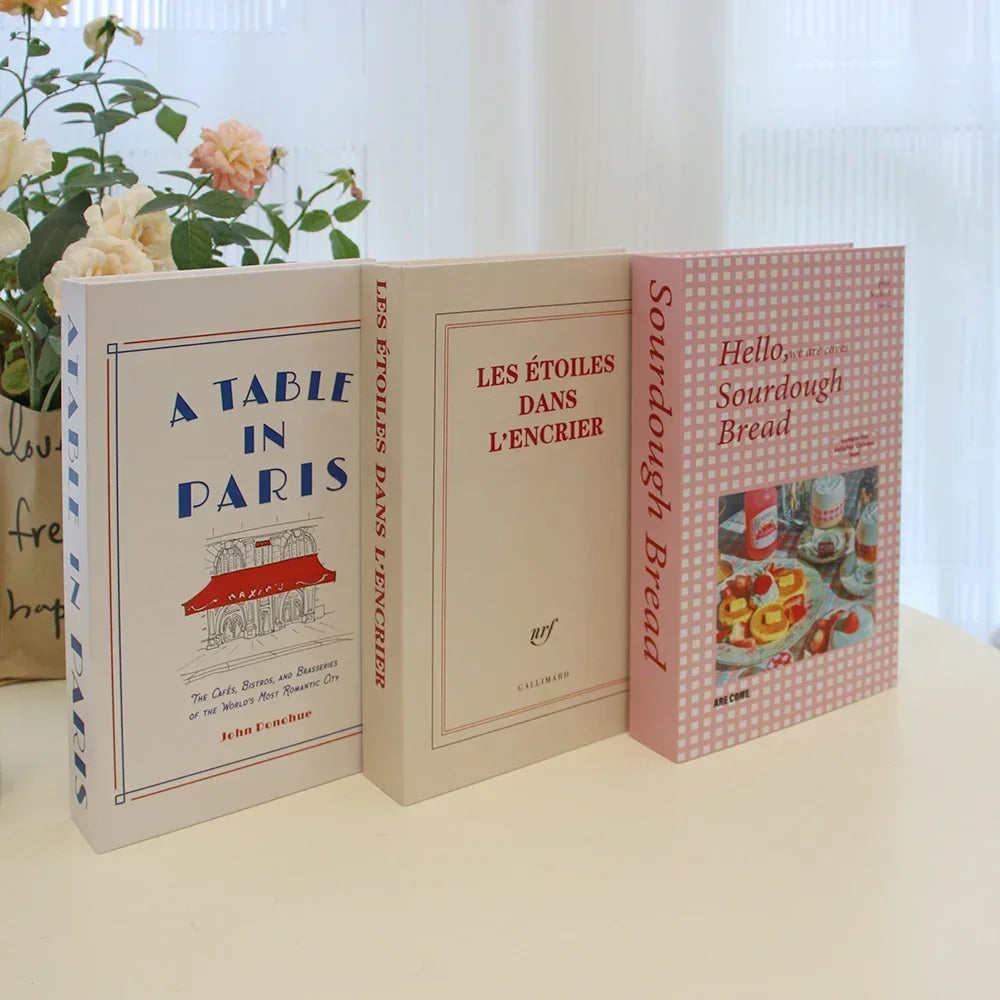 3Pcs Foldable Fashion Fake Books Living Room Decoration Designer Books Coffee Table Ornaments Club Hotel Room Villa Prop Books Beauty World Shop