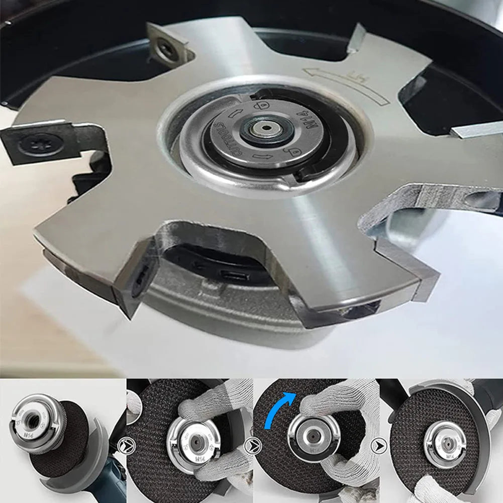 M14 Angle Grinder Quick Release Self-Locking Grinder Pressing Plate Flange Nut Power Chuck Beauty World Shop