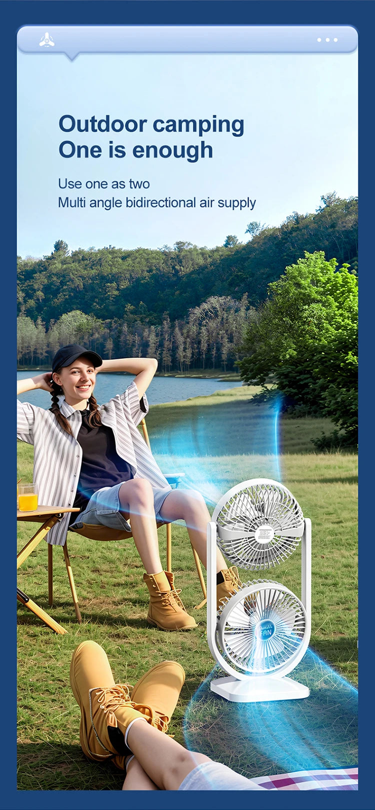 USB Charging Desktop Fan Portable Rotatable Desktop Electric Fan Suitable For Outdoor Picnic Student Dormitory Office Home Use Beauty World Shop