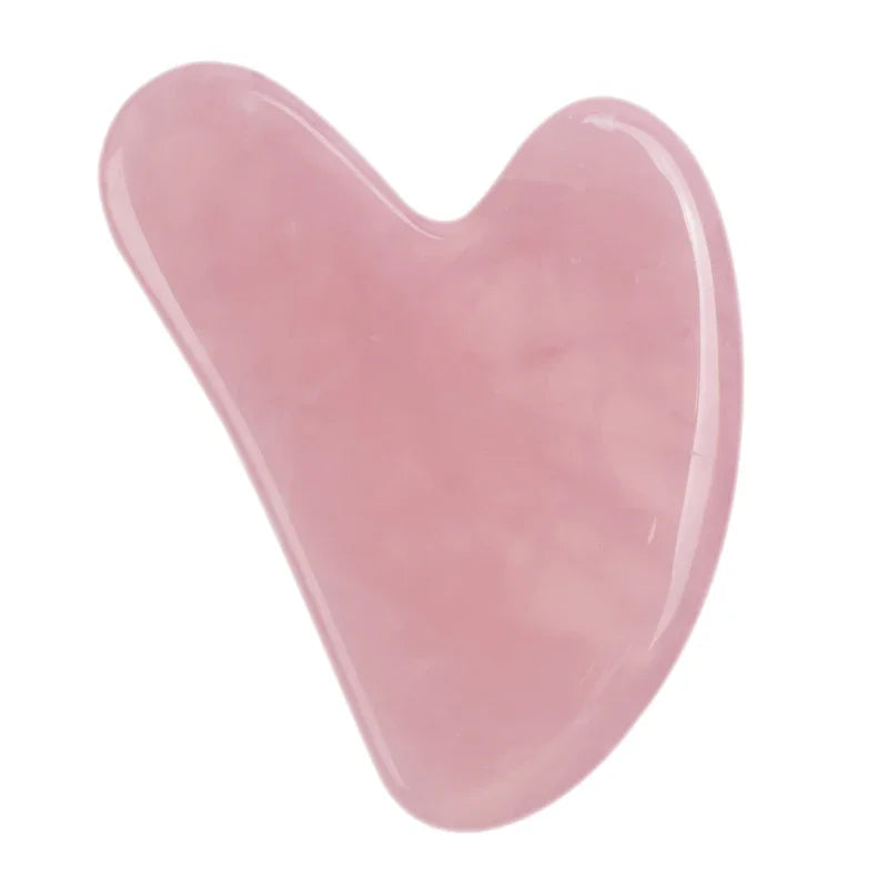 Heart Guasha Stone Face Rose Quartz Jade Massage Tool Chin Nose Lifting Firming Scraping Board Massage Facial Health Care Skin Beauty World Shop