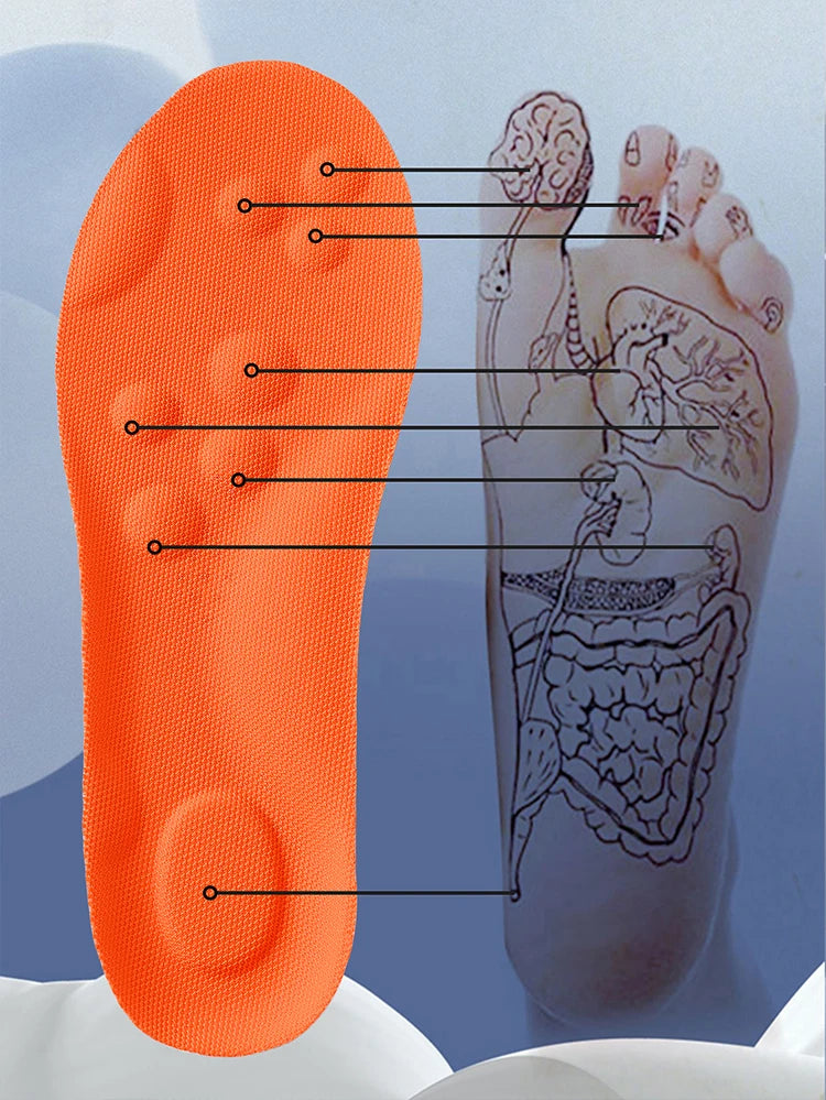 1/2/4pairs Latex Sport Insoles Soft High Elasticity Shoe Pads Orthotic Breathable Shock Absorption Cushion Arch Support Insole Beauty World Shop