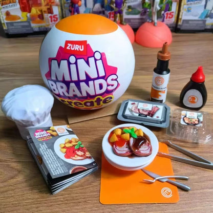 Zuru Mini Brands Blind Box 5 Surprises Masterchef Set Brands Masterchef Series 1 Mystery Ball Bundle Surprise  Collectibles Toy Beauty World Shop