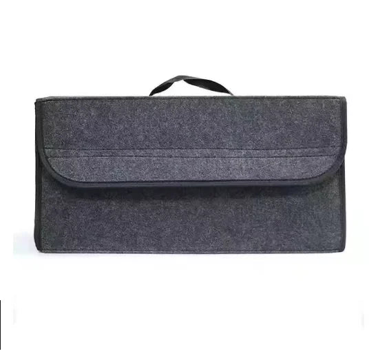 Gray Anti Slip Compartment Boot Storage Organizer Tool Car Storage Bag Car Trunk Organizer Soft Felt Storage Box Car Accessories Beauty World Shop