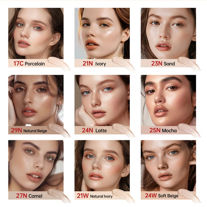 Sunscreen Cushion Foundation Fit Cushion Foundation Full Coverage Waterproof Long-lasting Concealer Long-lasting Makeup Beauty World Shop