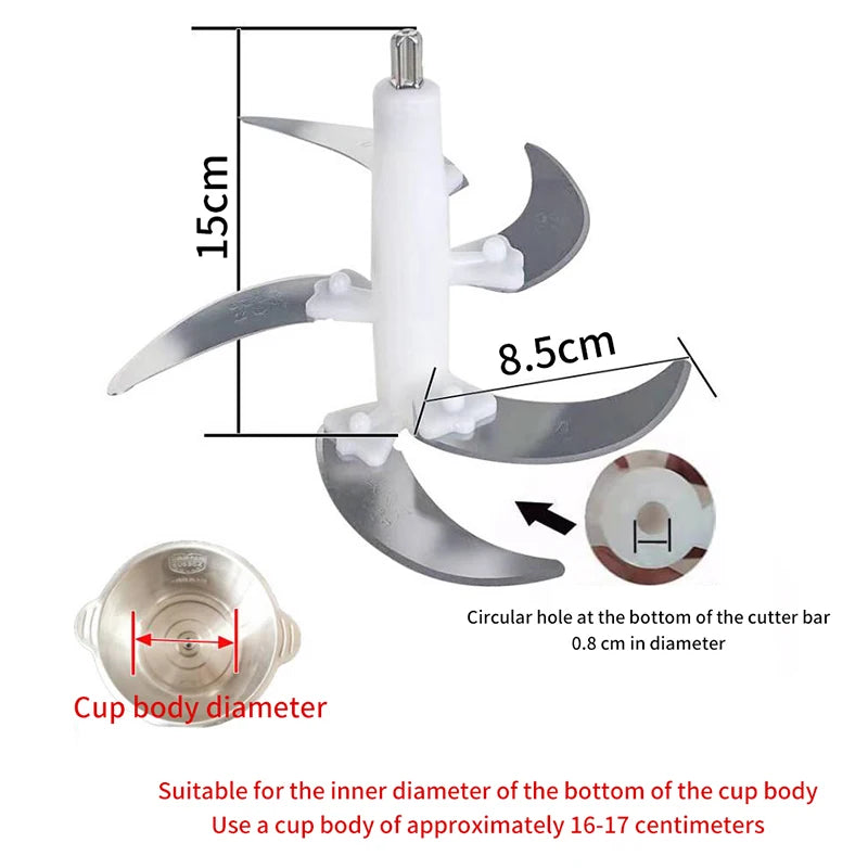Electric Meat Grinder Blade Food Crusher Processor Replacement Spare Parts For 2L/3L/4L Meat Grinder Accessories Kitchen Tools Beauty World Shop