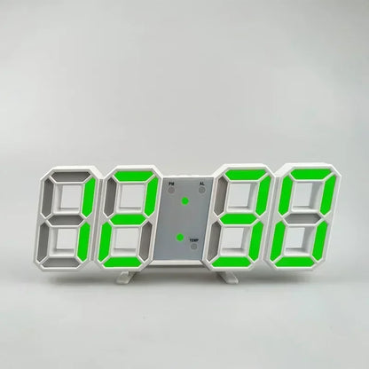 Purchase Products Clock 3D LED Digital Alarm Clock Wall Clock Time/date/temperature For Home/kitchen/office Clocks Decor Garden Beauty World Shop