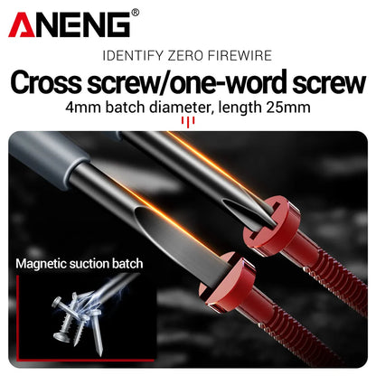 ANENG B05 Word/cross Screwdrivers Neon Bulb Indicator Meter Electric Pen Insulated Electrician Highlight Pocket Tester Pen Tools Beauty World Shop