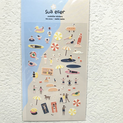 Korean Import Suatelier Travel Home Life Study Friend Stickers Scrapbooking Diy Journaling Diary Stationery Sticker School Gift Beauty World Shop