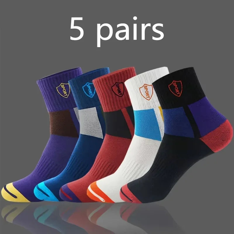 Men's Mid-Calf Cotton Socks 10/5/3 Pairs | Soft Breathable All-Season Crew Socks Solid Color for Daily Work, Sports &Casual Wear Beauty World Shop