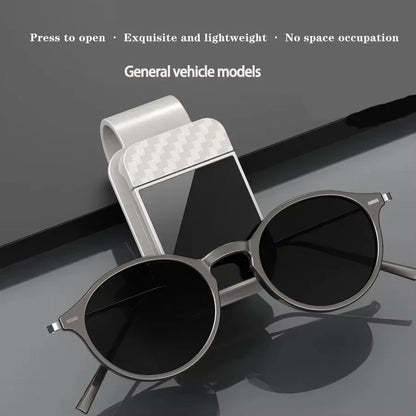 Car Sun Visor Sunglasses Clip Holder Stable Eyeglasses Hanger Card Ticket Organizer Interior Storage Clip Car Accessories Beauty World Shop