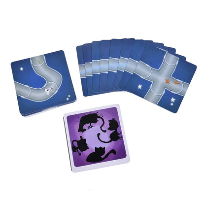 1 Set Newest Chabyrinthe Board Games Kitten Cat Cards Party Card Game Cute Gift Full English Version Home for Kids Beauty World Shop