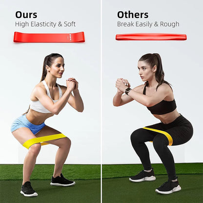 Different Resistance Bands Yoga Band Fitness Exercise Training Hip Tension Band Leg Squat Dance Elastic Loop Stretch Band Beauty World Shop