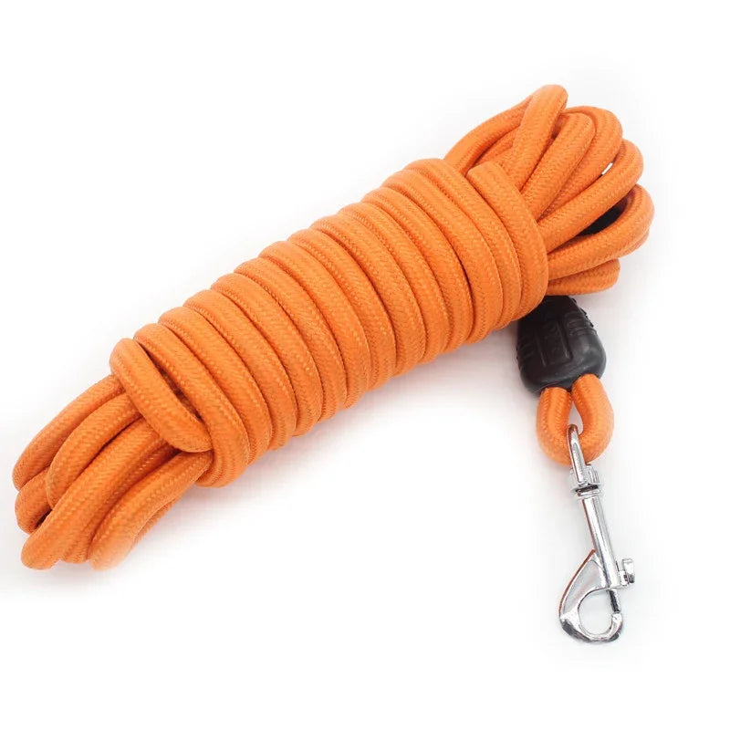 5M/10M/15M Heavy Duty Nylon Dog Leash - Ideal for Recall & Agility Training Tailored, Suitable for Medium to Large Dogs