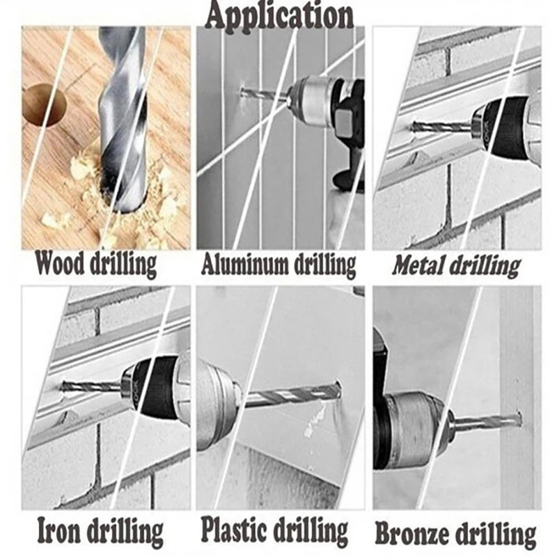 100/50Pcs Titanium Coated Drill Bits HSS High Speed Steel Set Tool Quality Power Tools 1/1.5/2/2.5/3mm Beauty World Shop