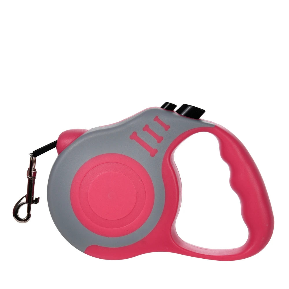 3M/5Metre Dog Leash Walking Automatic Pet Collar ABS Case Nylon Rope Dog Harness Dog footprint Puppy Dog Footprints Keychain