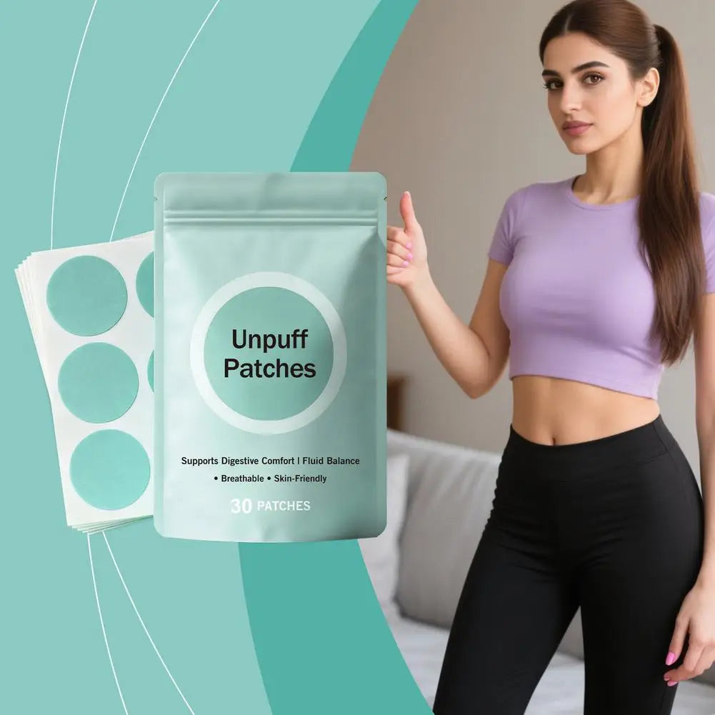 30 PATCHES Unpuff Patches Supports Digestive Comfort IFluid Balance Regulating Insulin Secretion Suppressing Appetit Breathable Beauty World Shop