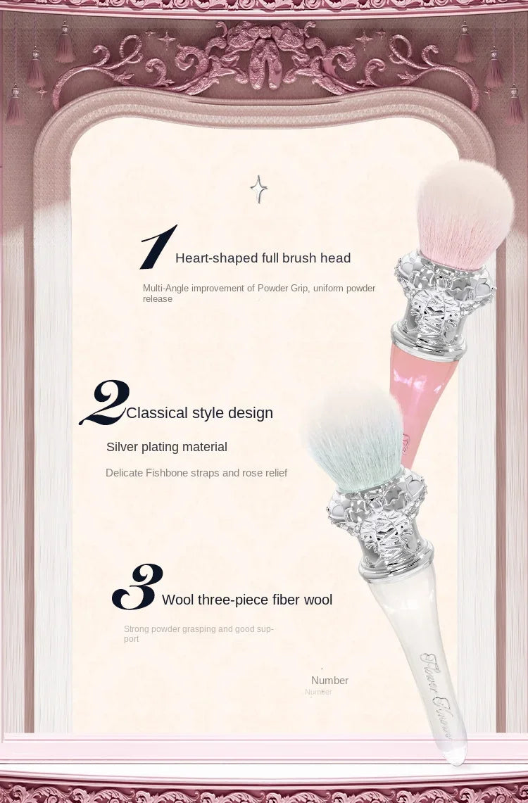Flower Knows Swan Ballet Blush Wool Brush Mineral Powder Bronzer Contour Makeup Brushes By Flower Knows Beauty World Shop