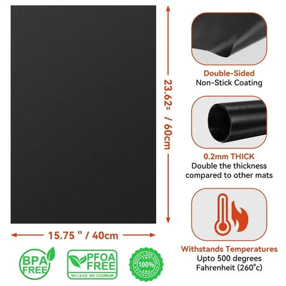 Oven Liners for Bottom of Electric Gas Oven Reusable Non-Stick Teflon Protector Mat Heat Resistant Grill Mats Beauty World Shop