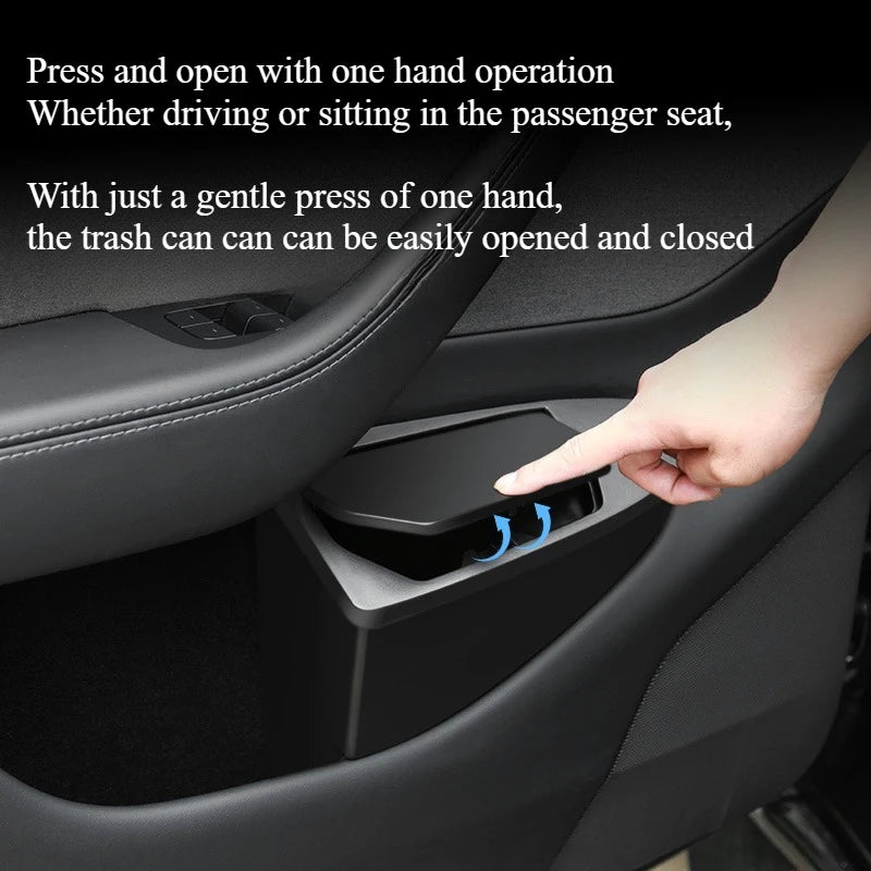 Front Door Storage Trash Can for Tesla Model Y Juniper 2025 Car Door Storage Box Multi Functional Storage Box Car Accessories Beauty World Shop