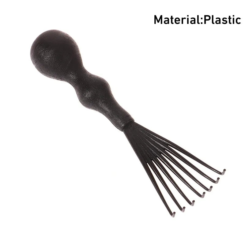 1PCS Wooden Comb Cleaner Delicate Cleaning Removable Hair Brush Comb Cleaner Tool Handle Embeded Tool Beauty World Shop