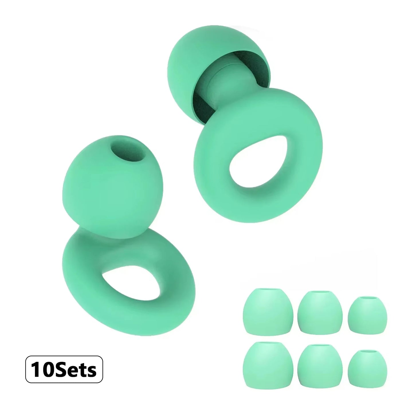 Silicone Earplugs for Swimming Sleep Noise Cancel Noise Reduction-Soundproof Reduce Disturbances -Quality loop Earplugs Beauty World Shop