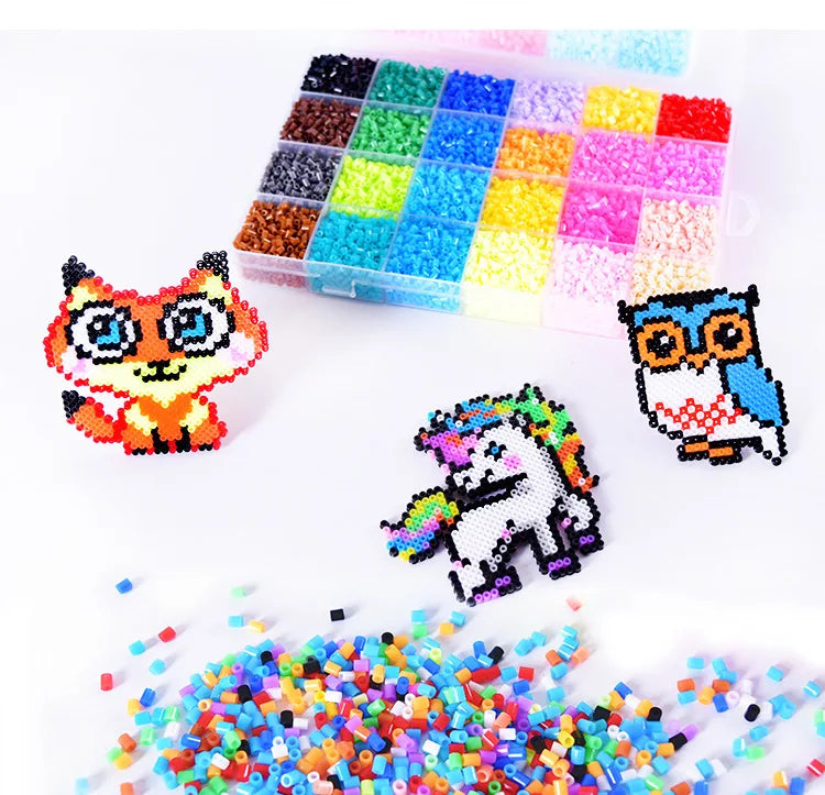2.6mm Perler Hama beads Set 3D Puzzle Iron Beads Toy Kids Creative Handmade Craft DIY Gift fuse beads Have large pegboard Beauty World Shop