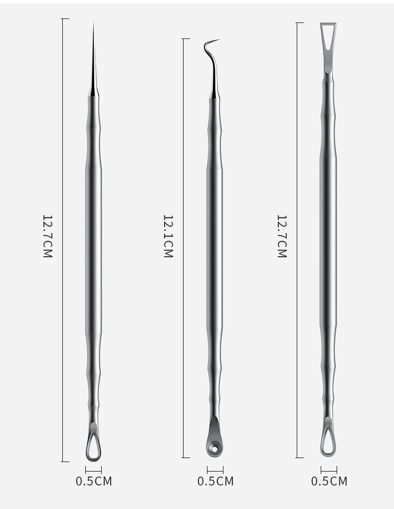 1 pack, German ultra-fine cell acne blackhead and whitehead clip beauty salon special acne fat particle needle tool Beauty World Shop