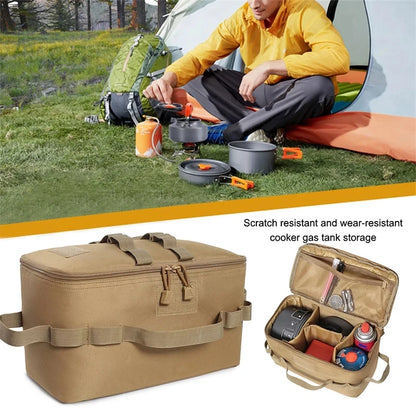 Outdoor Camping Gas Tank Storage Bag Large Capacity Ground Nail Tool Bag Gas Canister Picnic Cookware Utensils Kit Bag Beauty World Shop