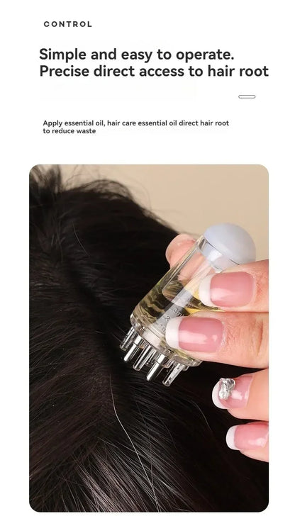 Scalp Applicator Hair Regrowth & Styling Solution Guide Comb Hexagon Head Oil Roller Ball Massage Comb Massage Relaxation Tools Beauty World Shop