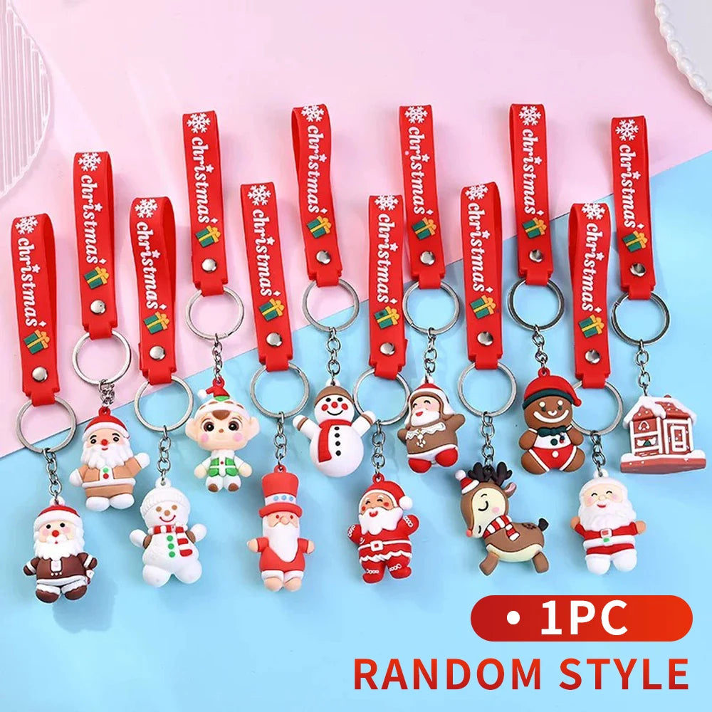 1/3/6PCSChristmas Keychain - Santa Claus Christmas Eve Gift - Doll Pendant - Couple Car And Bag Decoration Small Gift - Company Beauty World Shop