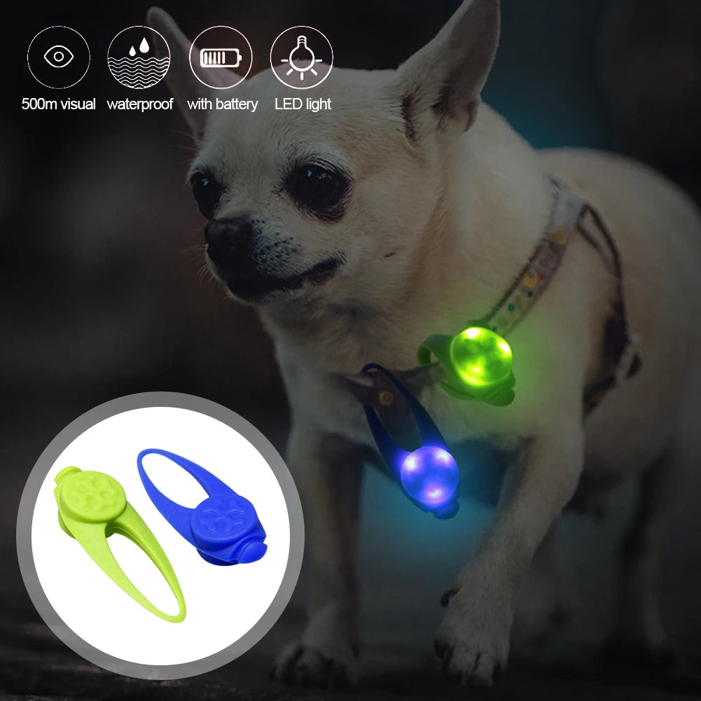 Pet Led Silicone Rubber Pendant Safety Flashing Glow Light Blinking Led Collar Luminous Pendant For Pet Dog Puppy Necklace Beauty World Shop