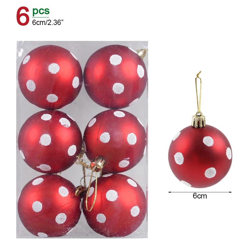 1box Christmas Balls Christmas Tree Ornaments Ball Xmas Hanging Tree Pendants Home Party Decor 2026 New Year Gift Noel Navidad Beauty World Shop
